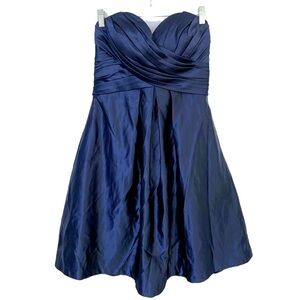 Bill Levkoff Navy Strapless Evening Dress Women’s Size 10